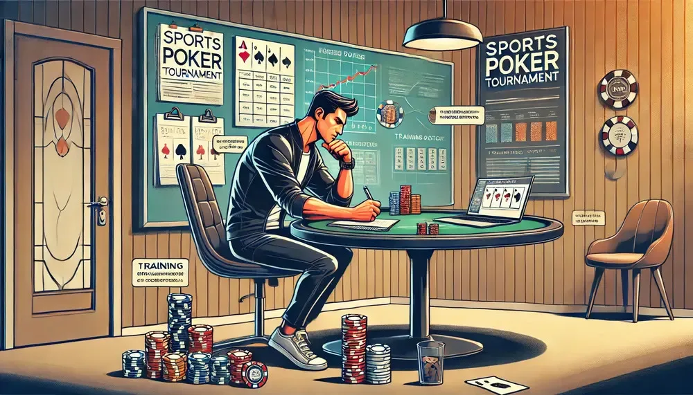 Preparing for sports poker tournament