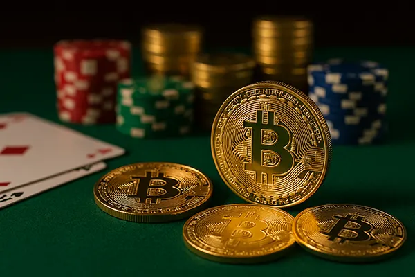 roulette et pièces crypto