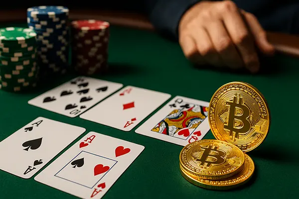 roulette et pièces crypto